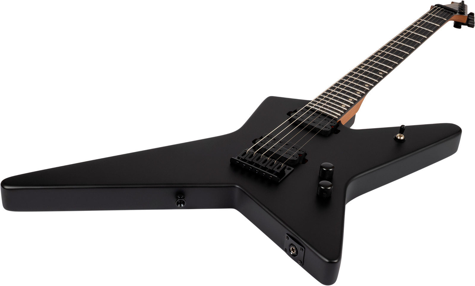 Spira Guitars Sr400 Mbk 2h Ht Eb - Black Satin - Metal elektrische gitaar - Variation 2