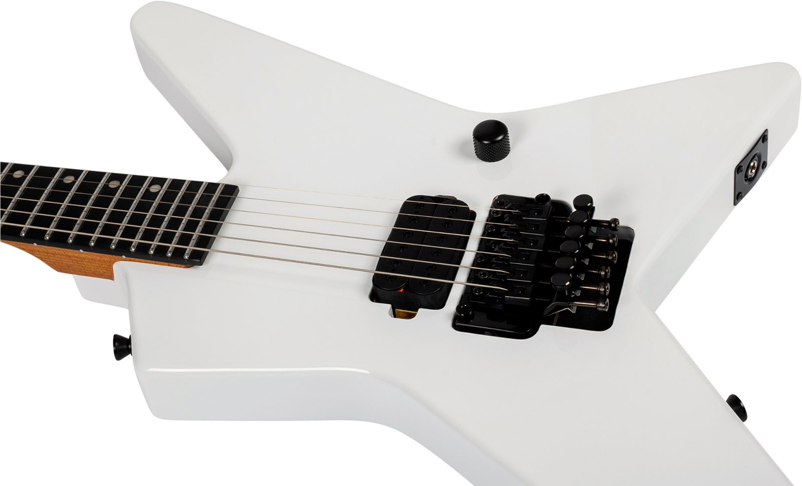 Spira Guitars Sr420 Wh 1h Fr Eb - White Satin - Metal elektrische gitaar - Variation 3