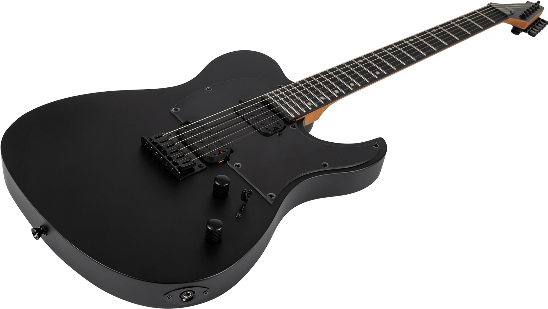 Spira Guitars T400 Mbk 2h Ht Eb - Satin Black - Metalen elektrische gitaar - Variation 2