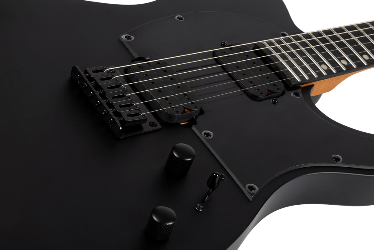 Spira Guitars T400 Mbk 2h Ht Eb - Satin Black - Metalen elektrische gitaar - Variation 3