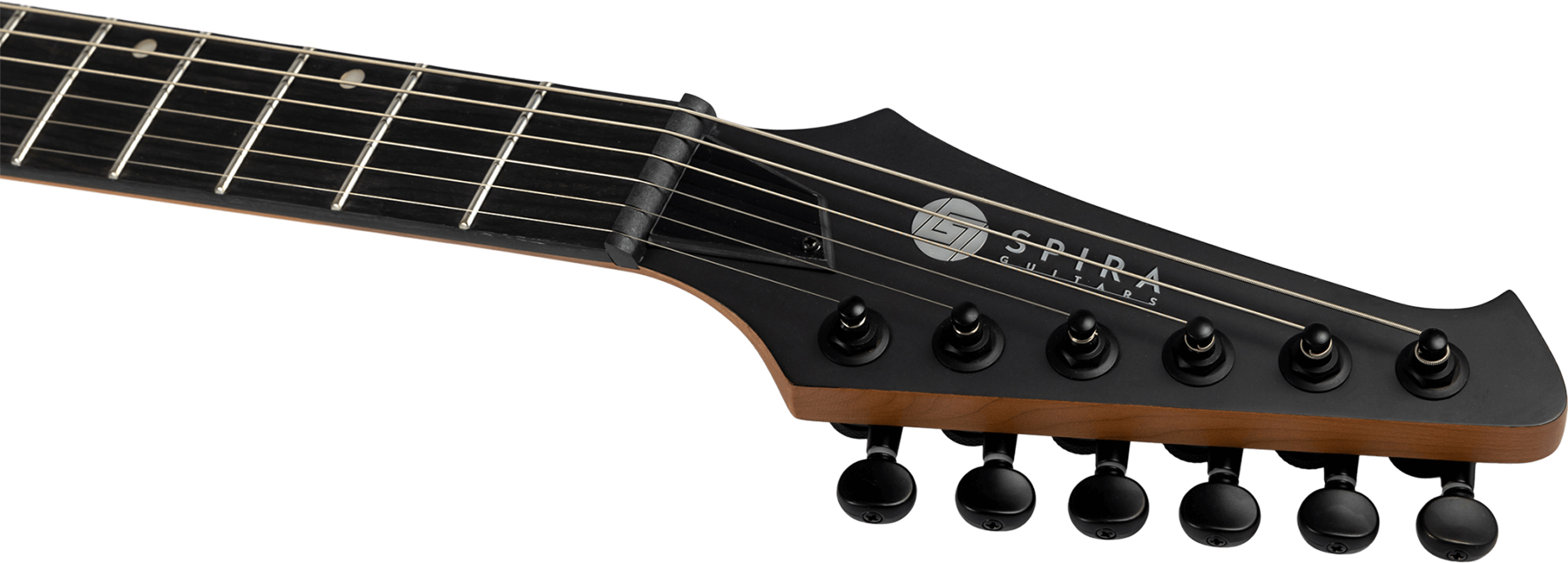 Spira Guitars T400 Mbk 2h Ht Eb - Satin Black - Metalen elektrische gitaar - Variation 4