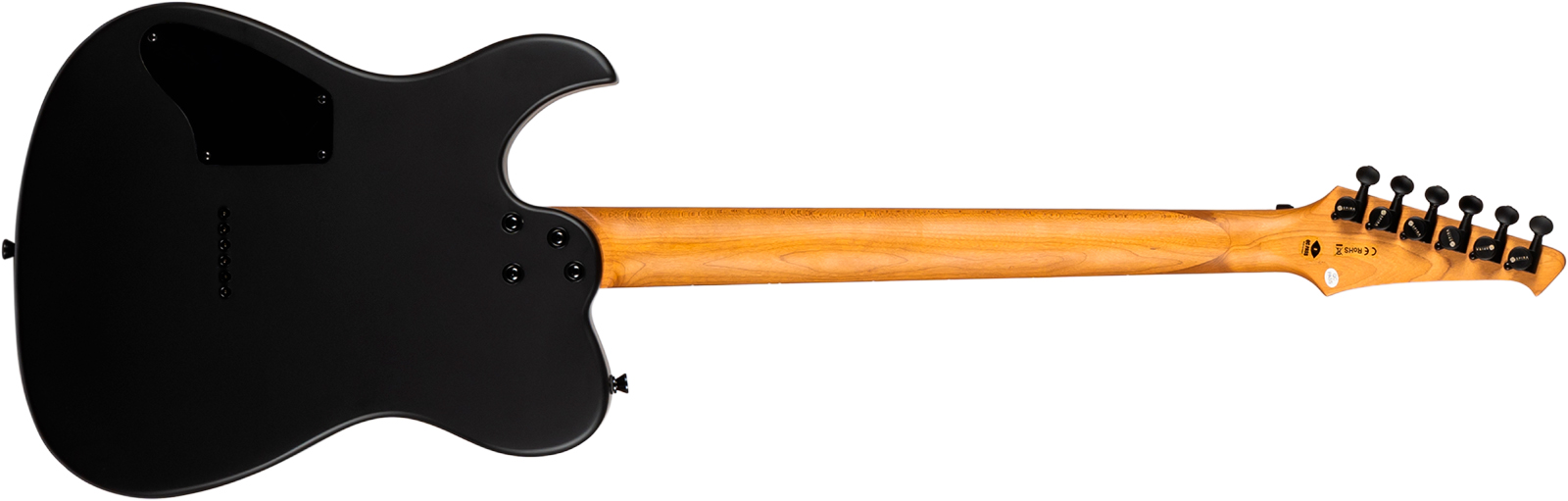 Spira Guitars T400 Mbk Baryton 2h Ht Eb - Black Satin - Bariton elektrische gitaar - Variation 1