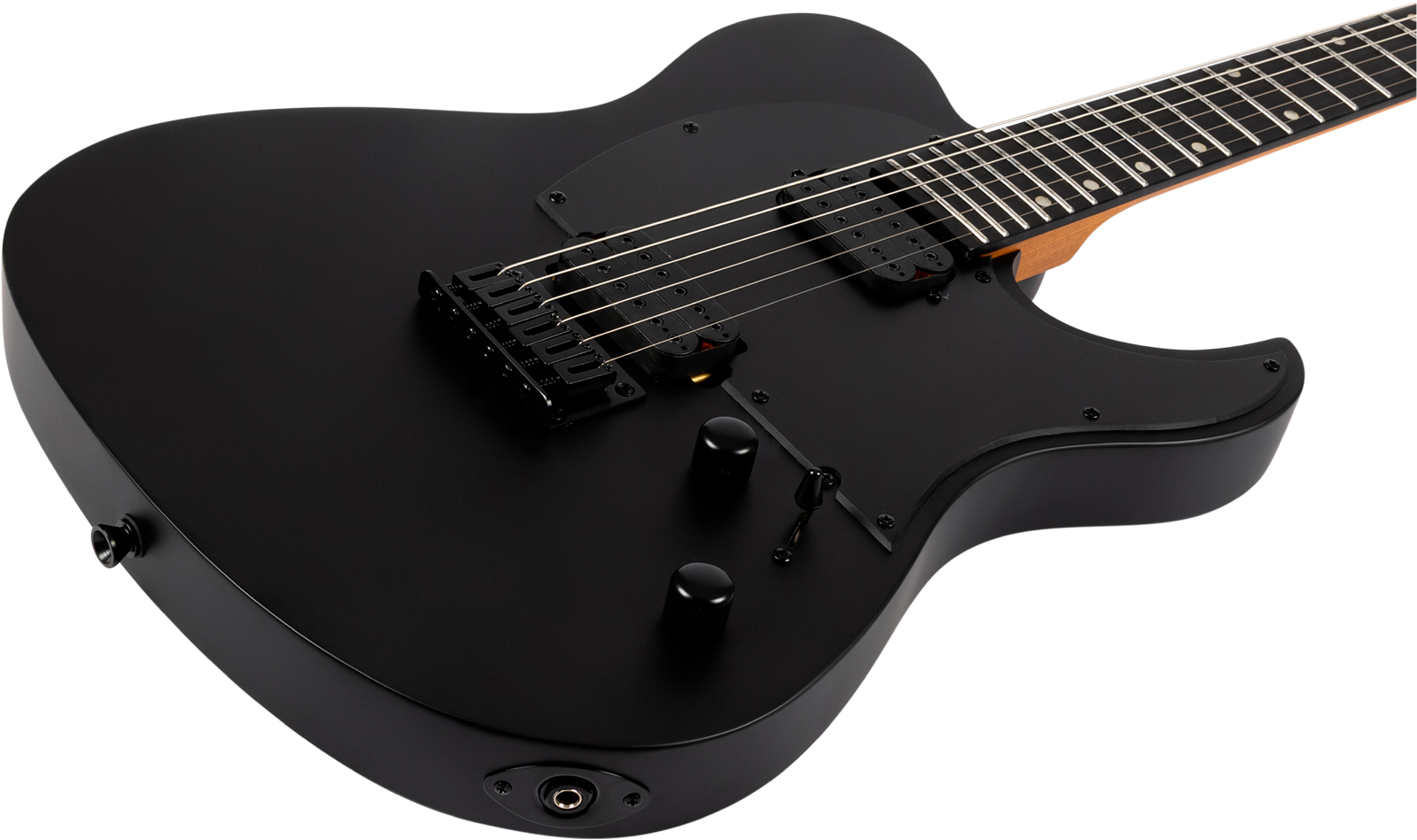 Spira Guitars T400 Mbk Baryton 2h Ht Eb - Black Satin - Bariton elektrische gitaar - Variation 3