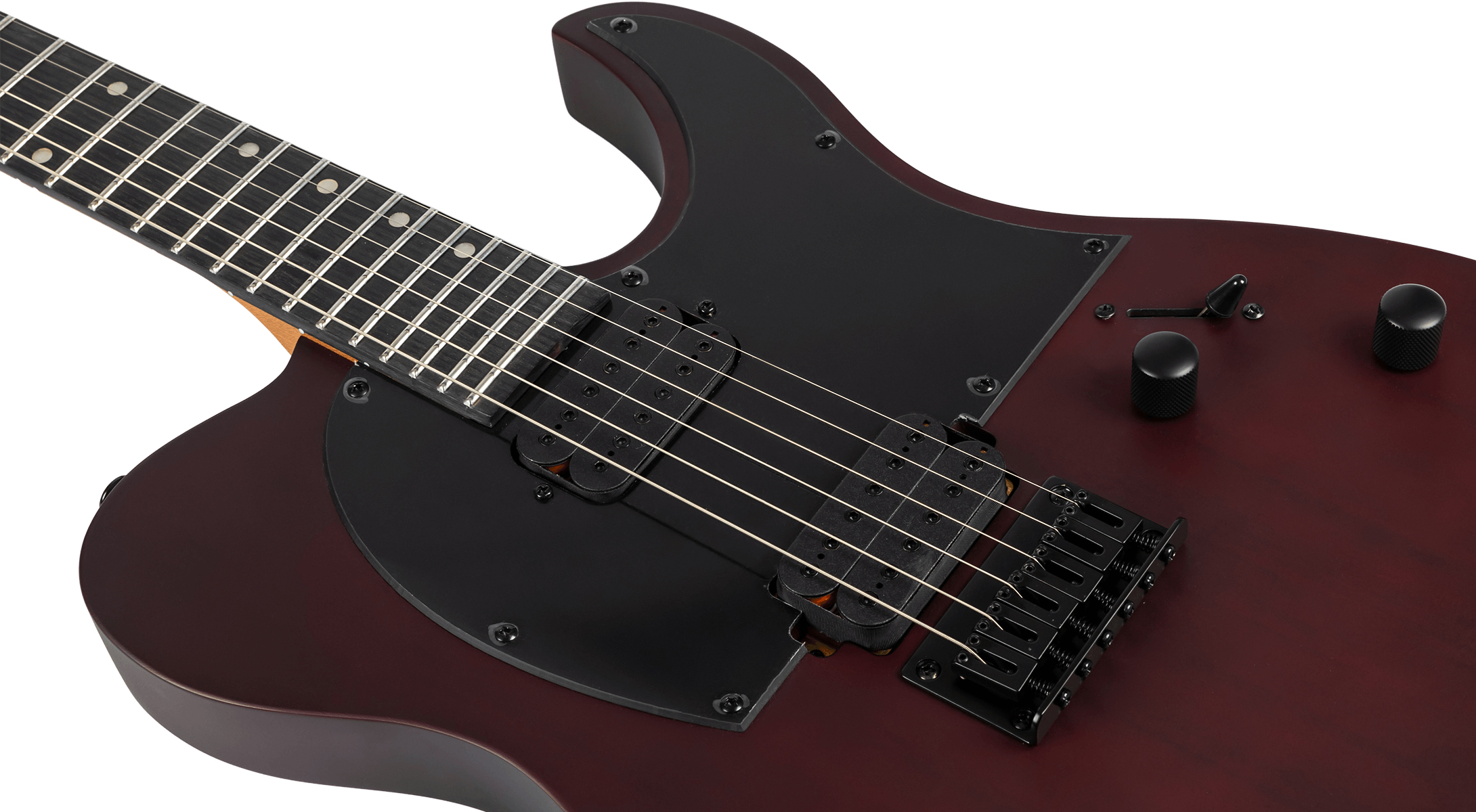 Spira Guitars T400 Mwr 2h Ht Eb - Satin Wine Red - Metalen elektrische gitaar - Variation 3