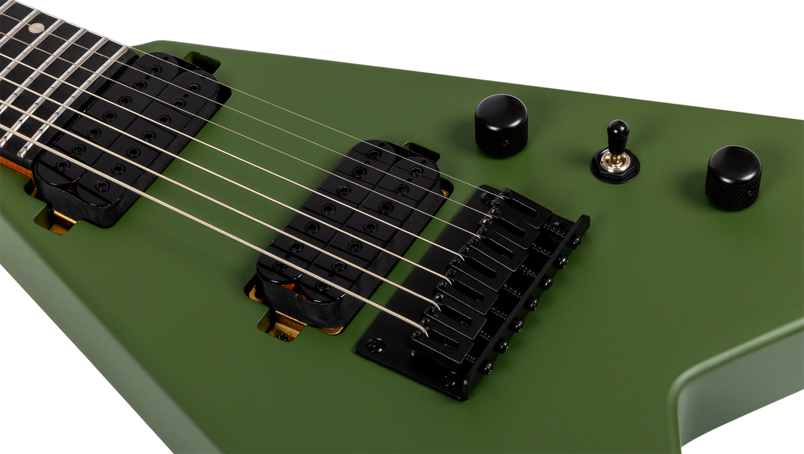 Spira Guitars V407 Mgr 7c 2h Ht Eb - Green Satin - Metal elektrische gitaar - Variation 3