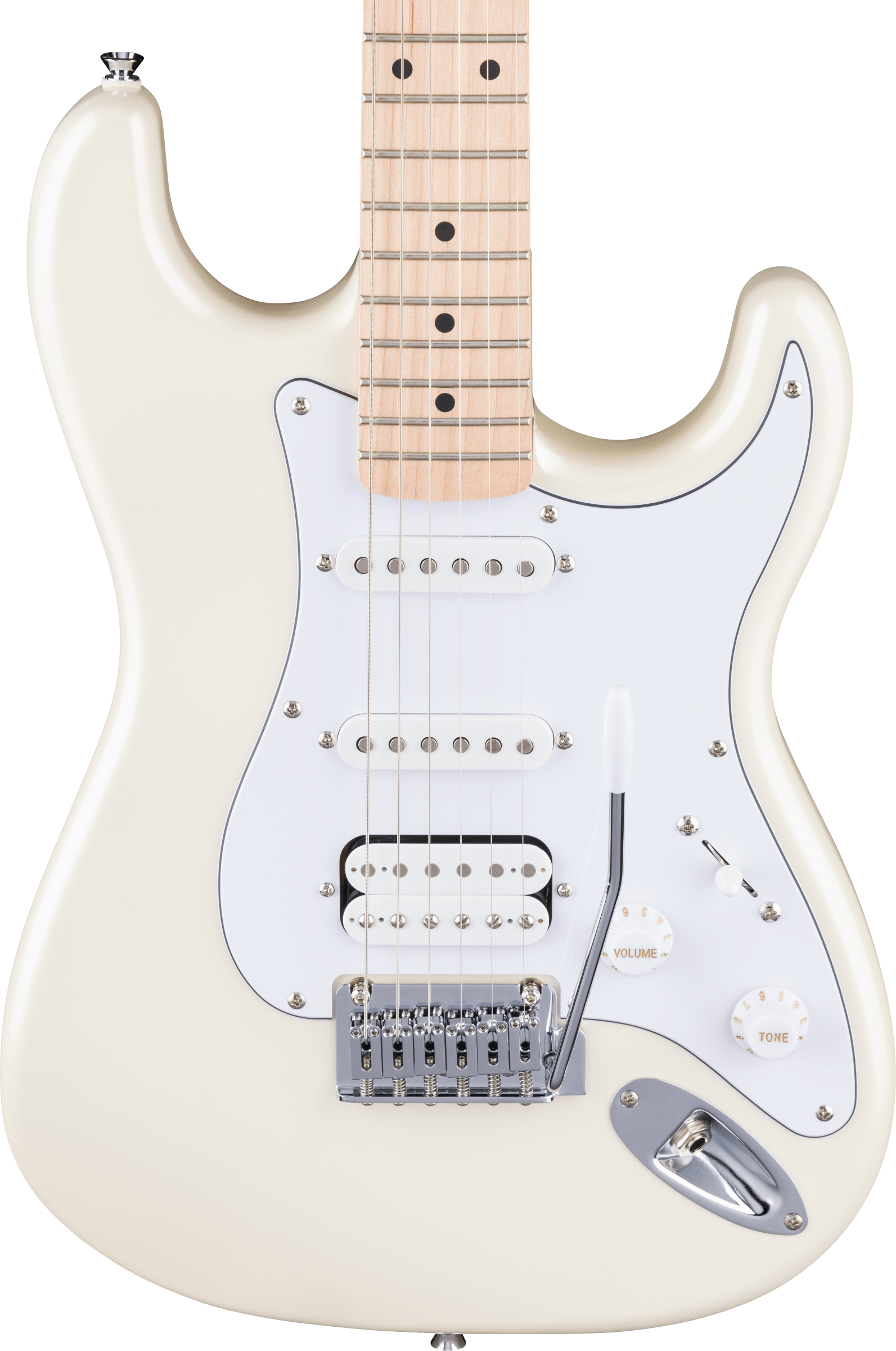 Squier Affinity Strat Junior Ltd Hss Trem Mn - Pearl White - Elektrische gitaar in Strat vorm - Variation 3