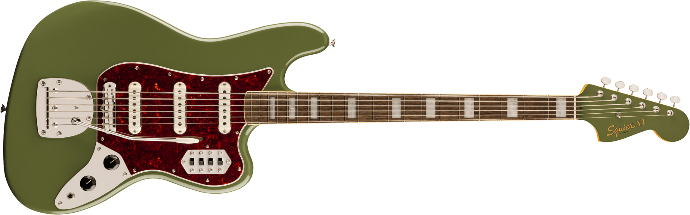 Squier Bass Vi Classic Vibe Fsr Ltd 3s Trem Lau - Olive Matching Headstock - Solid body elektrische bas - Main picture