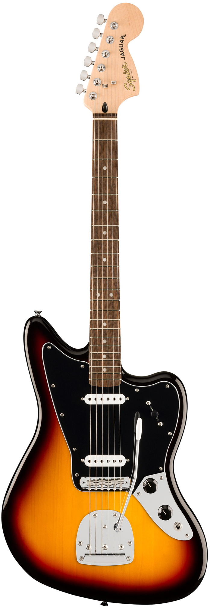 Squier Jaguar Affinity 2s Trem Lau - 3-color Sunburst - Retro-rock elektrische gitaar - Main picture