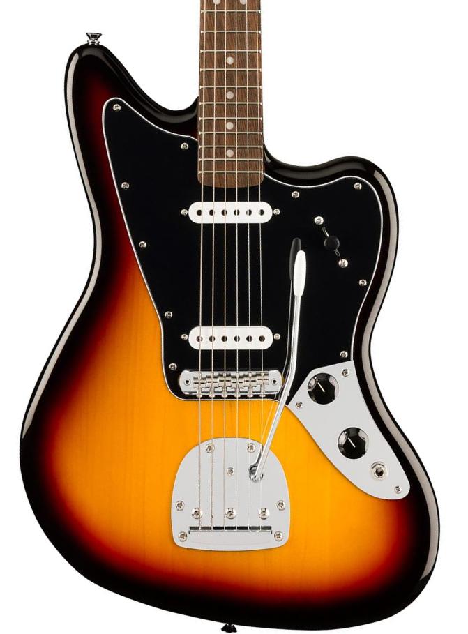 Squier Jaguar Affinity 2s Trem Lau - 3-color Sunburst - Retro-rock elektrische gitaar - Main picture