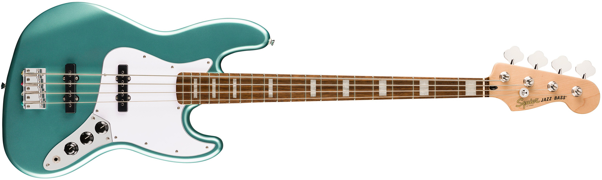 Squier Jazz Bass Active Affinity Lau - Mystic Seafoam Green - Solid body elektrische bas - Main picture