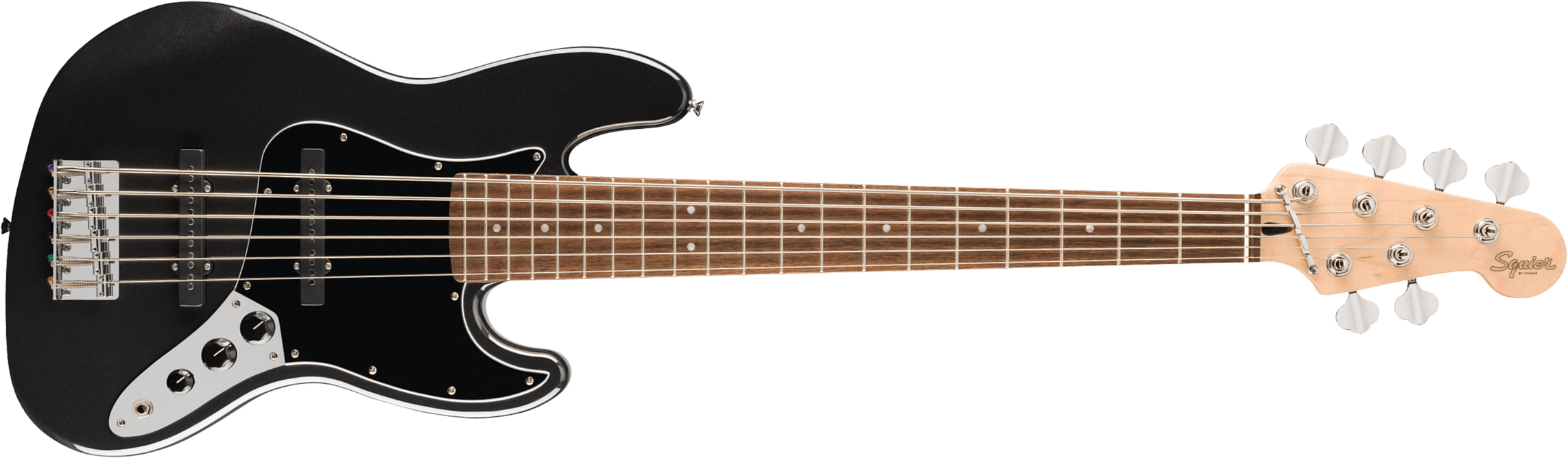 Squier Jazz Bass Vi Affinity 6c Lau - Black Metallic - Solid body elektrische bas - Main picture