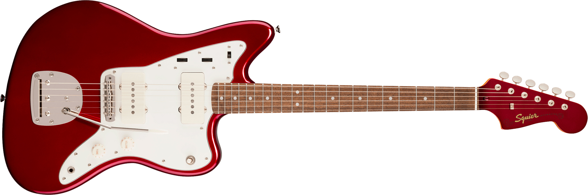 Squier Jazzmaster 60s Classic Vibe Ltd 2s Trem Lau - Candy Apple Red - Retro-rock elektrische gitaar - Main picture