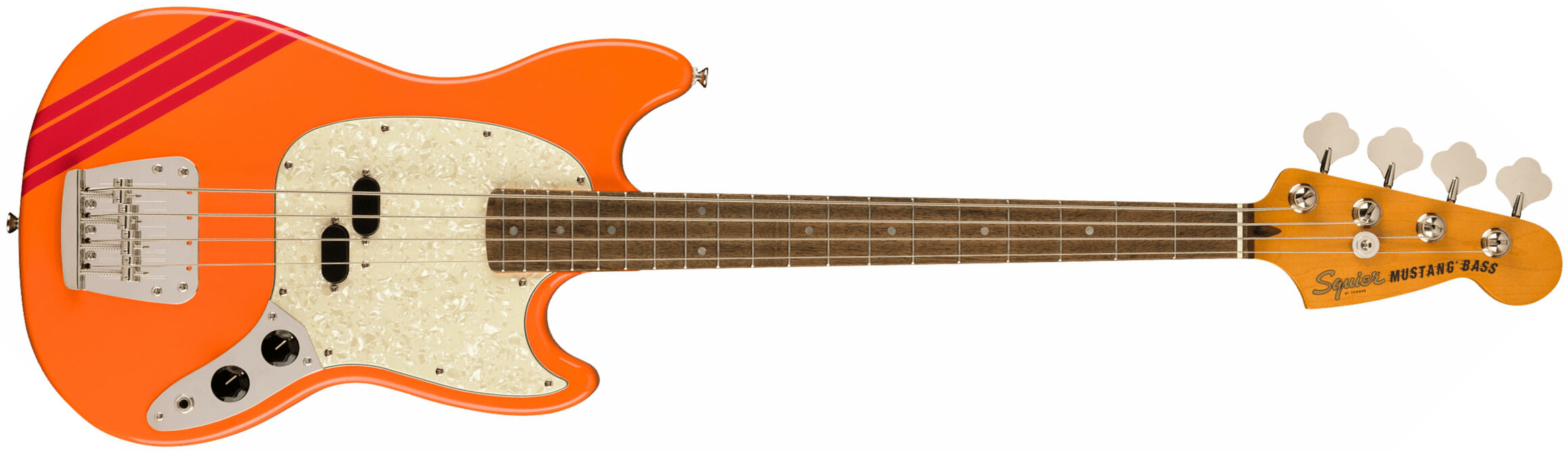 Squier Mustang Bass '60s Classic Vibe Competition Fsr Ltd Lau - Capri Orange - Solid body elektrische bas - Main picture