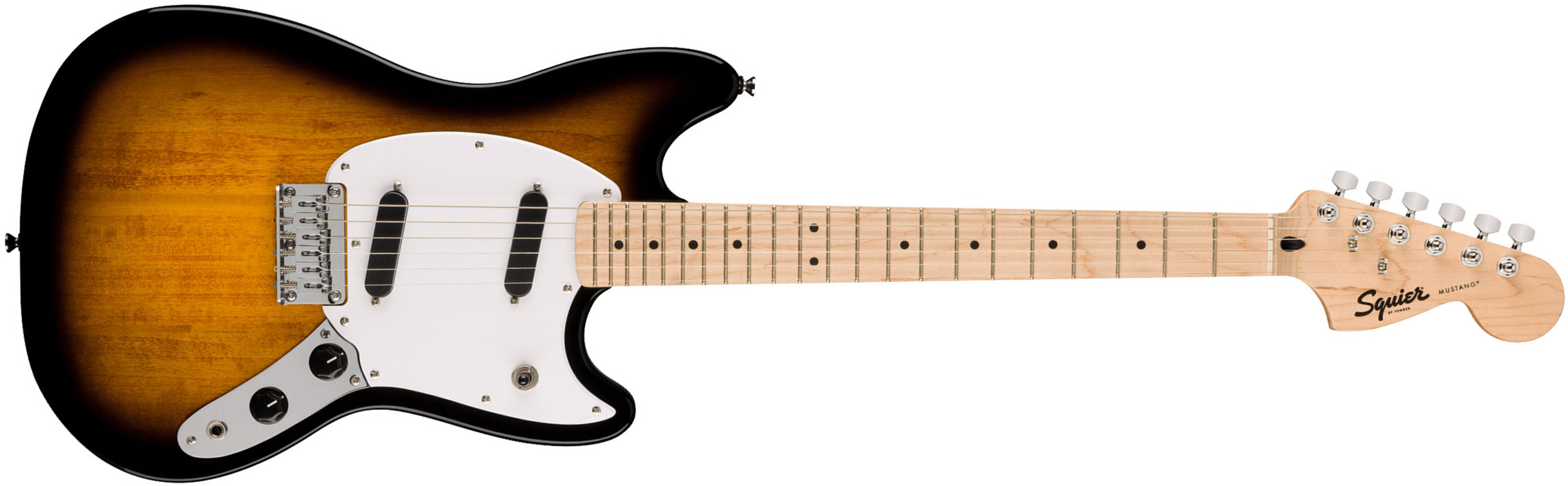 Squier Mustang Sonic 2s Ht Mn - 2-color Sunburst - Retro-rock elektrische gitaar - Main picture
