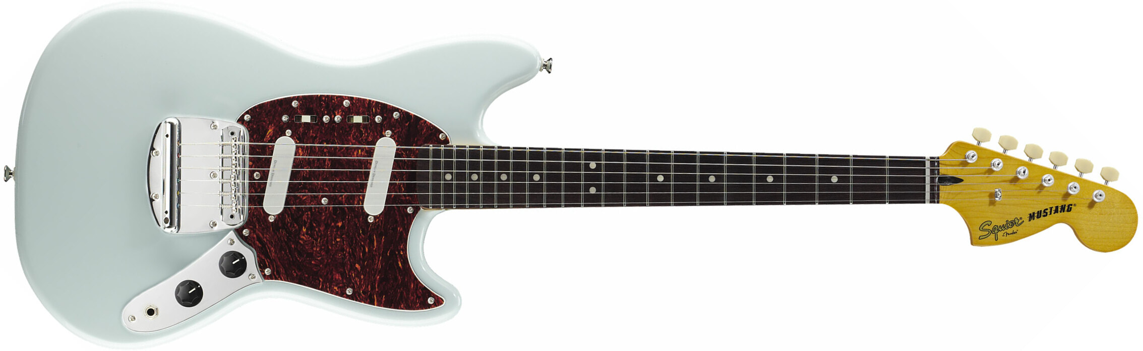 Squier Mustang Vintage Modified Ss Lau - Sonic Blue - Retro-rock elektrische gitaar - Main picture