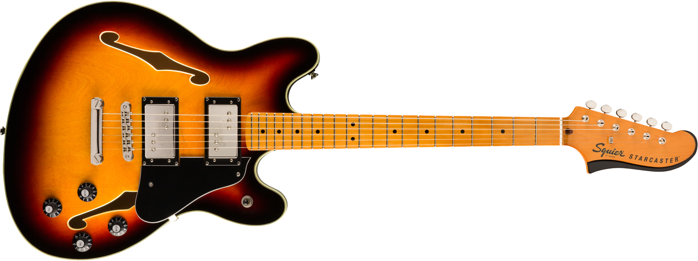 Squier Starcaster Classic Vibe 2019 Hh Ht Mn - 3-color Sunburst - Semi hollow elektriche gitaar - Main picture