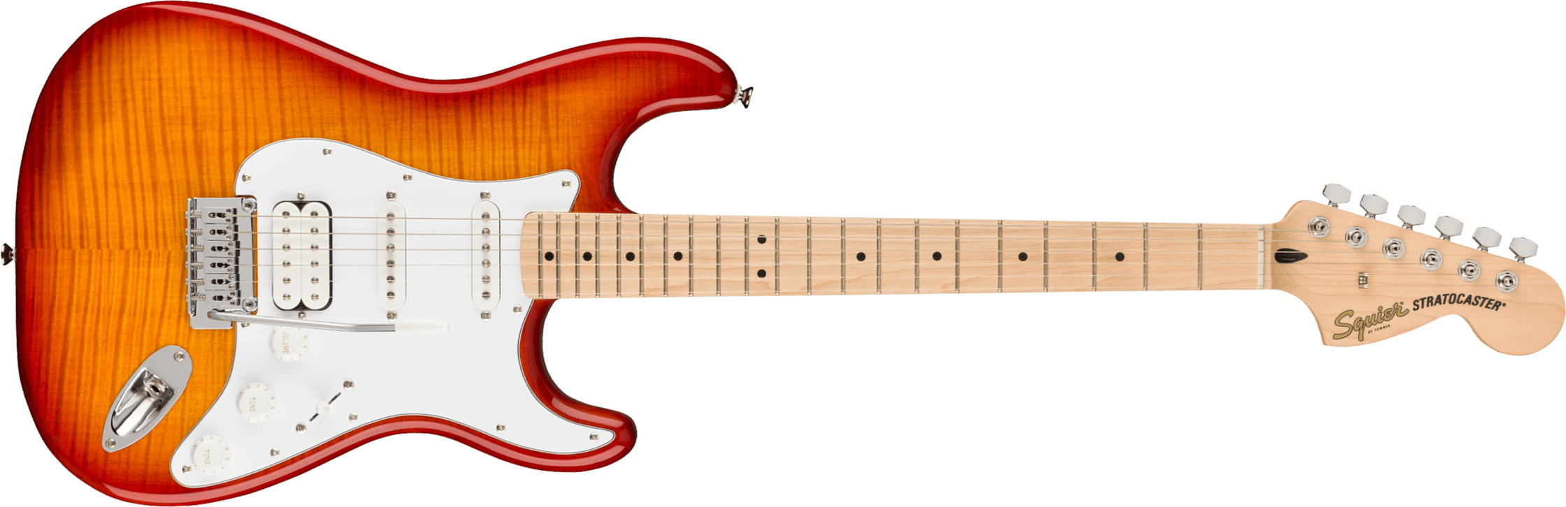 Squier Strat Affinity 2021 Fmt Hss Trem Mn - Sienna Sunburst - Elektrische gitaar in Str-vorm - Main picture