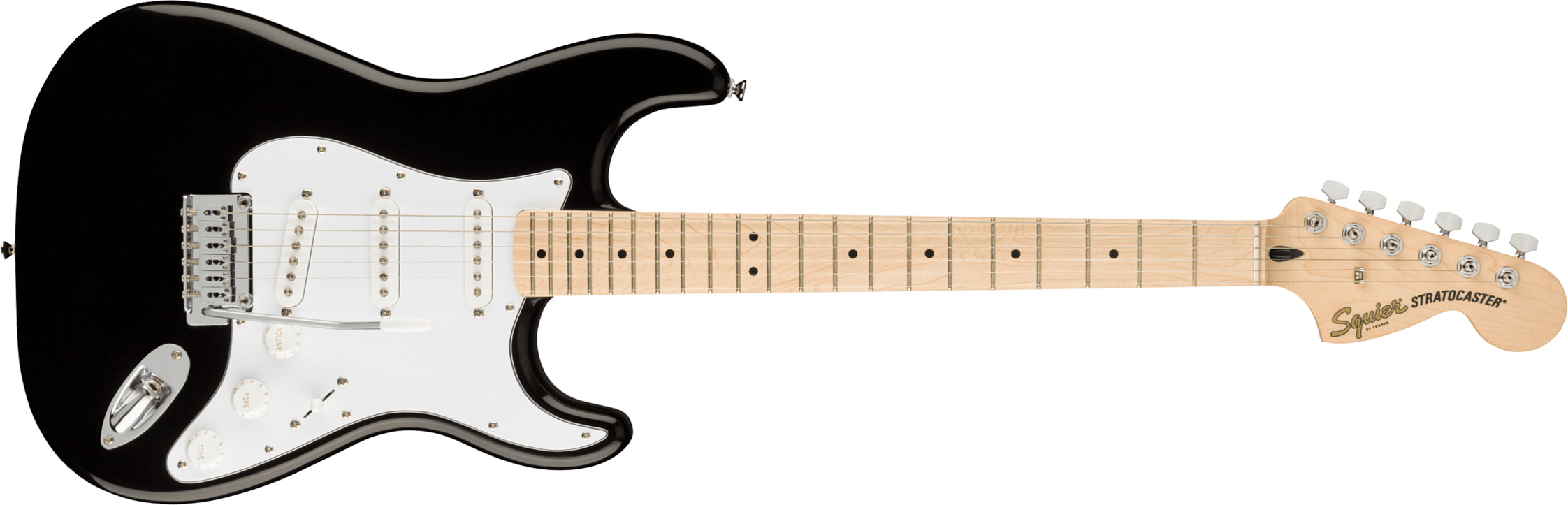 Squier Strat Affinity 2021 Sss Trem Mn - Black - Elektrische gitaar in Str-vorm - Main picture