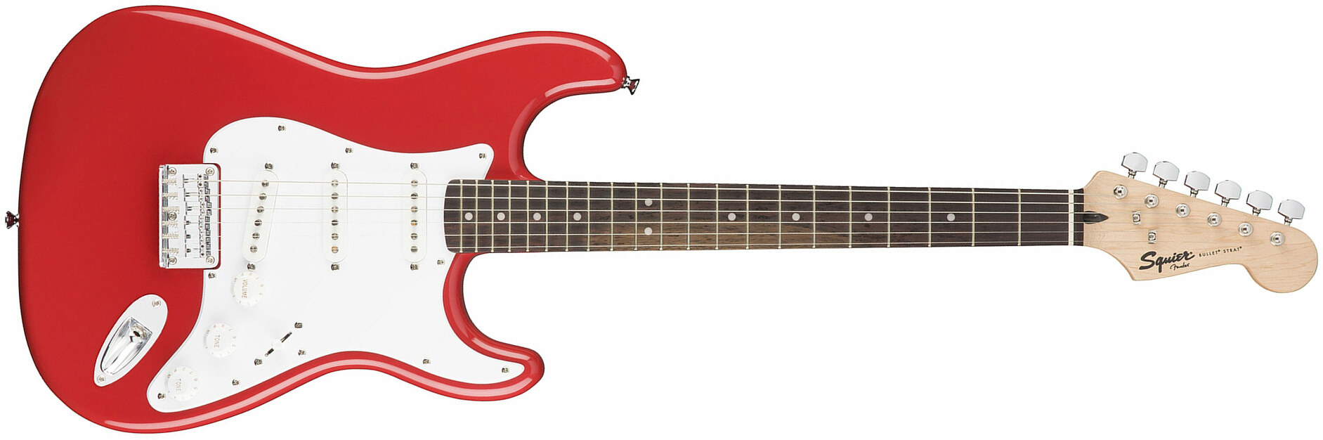 Squier Strat Bullet Ht Sss Rw - Fiesta Red - Elektrische gitaar in Str-vorm - Main picture