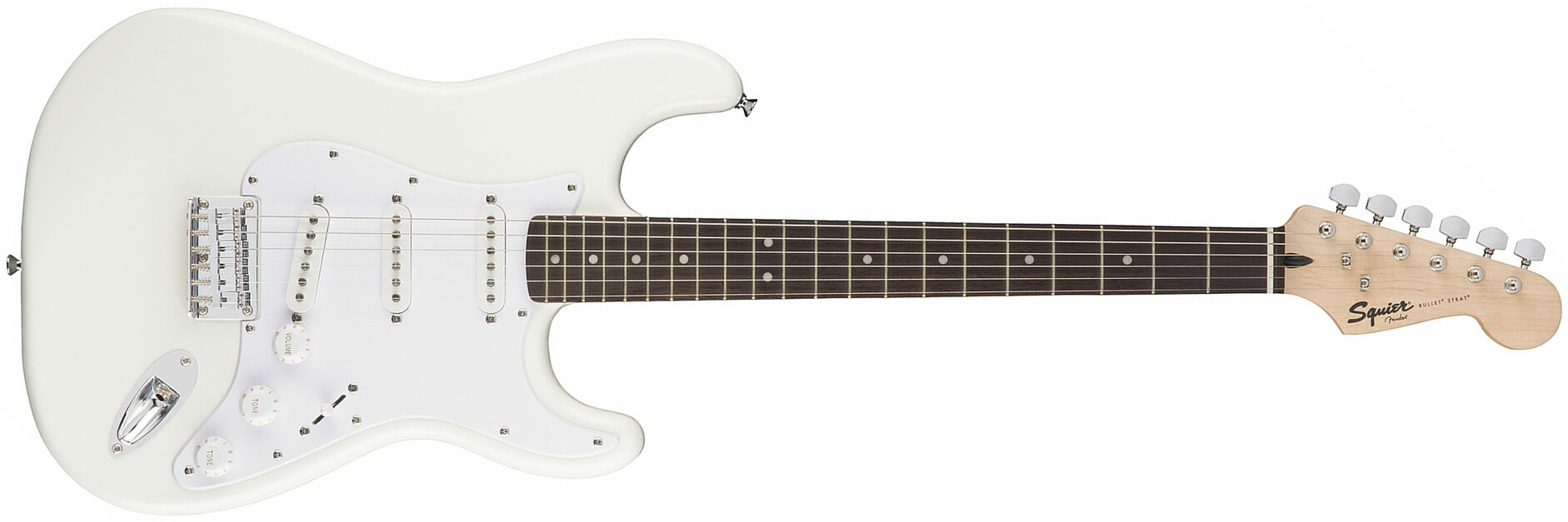 Squier Strat Bullet Ht Sss Rw - Arctic White - Elektrische gitaar in Str-vorm - Main picture