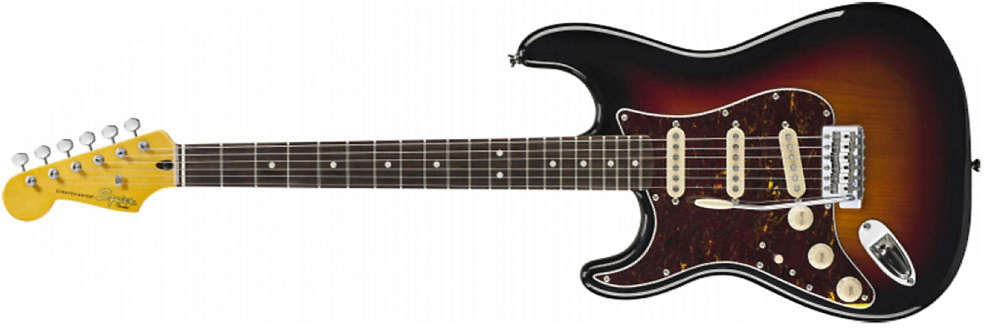 Squier Strat Classic Vibe '60s Lh Gaucher Sss Lau - 3-color Sunburst - Linkshandige elektrische gitaar - Main picture