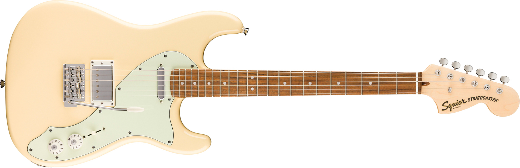 Squier Strat Deluxe Paranormal Hs Trem Lau - Vintage White - Elektrische gitaar in Strat vorm - Main picture