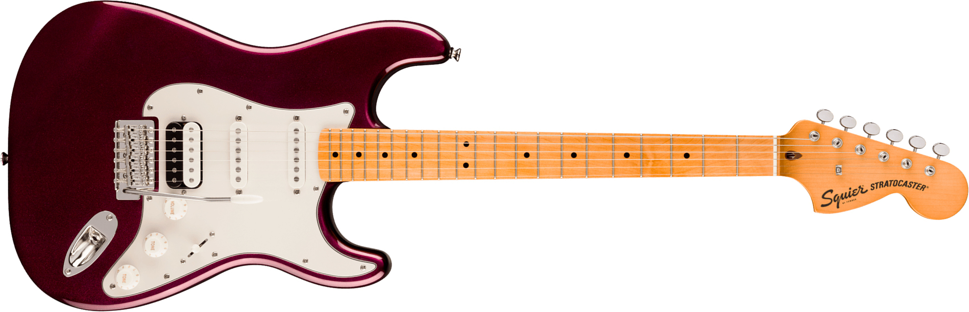 Squier Strat Hss 70s Classic Vibe Fsr Ltd Trem Mn - Oxblood - Elektrische gitaar in Strat vorm - Main picture