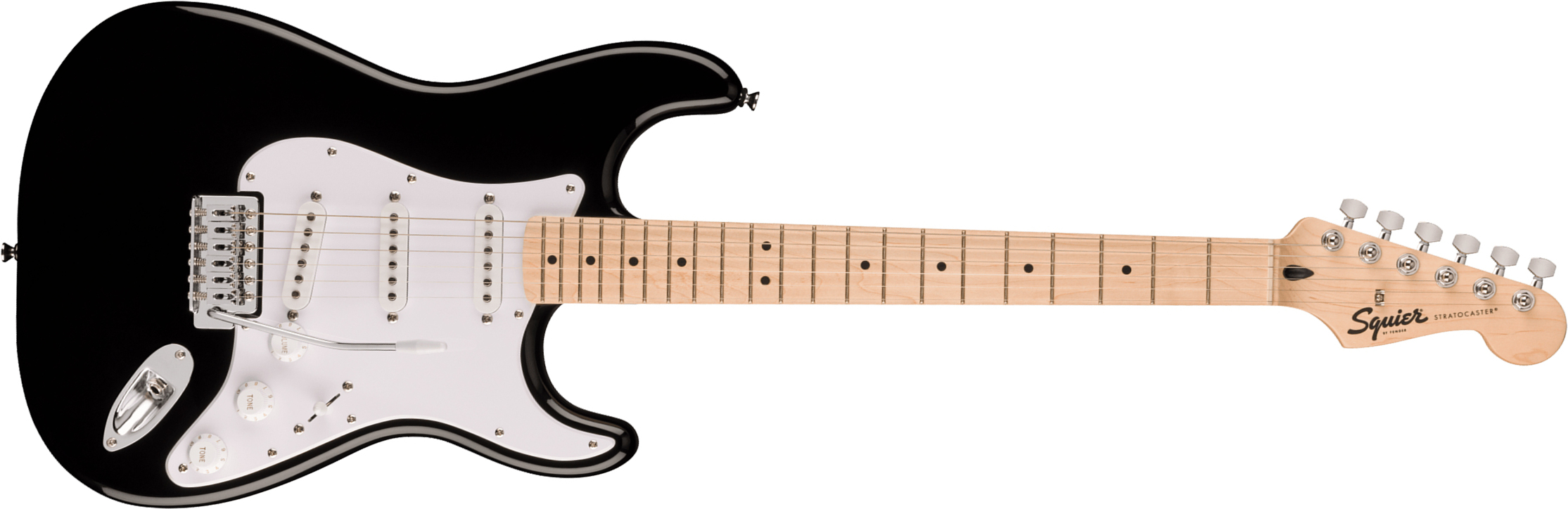 Squier Strat Sonic 3s Trem Mn - Black - Elektrische gitaar in Str-vorm - Main picture