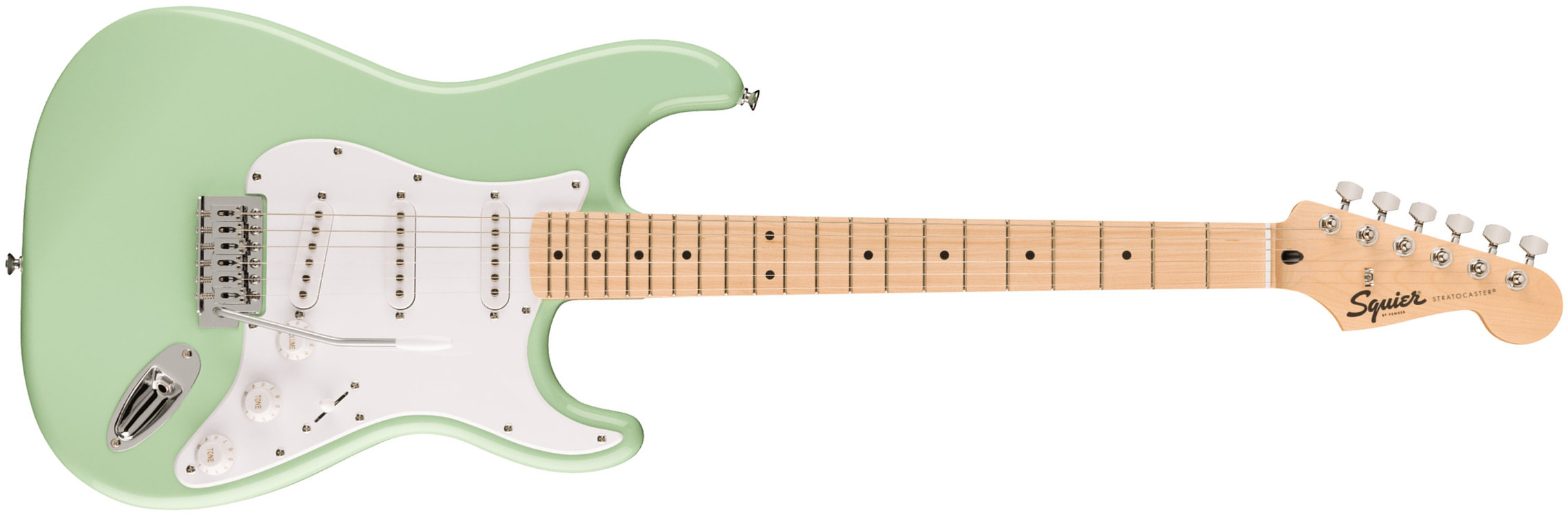 Squier Strat Sonic 3s Trem Mn - Surf Green - Elektrische gitaar in Str-vorm - Main picture