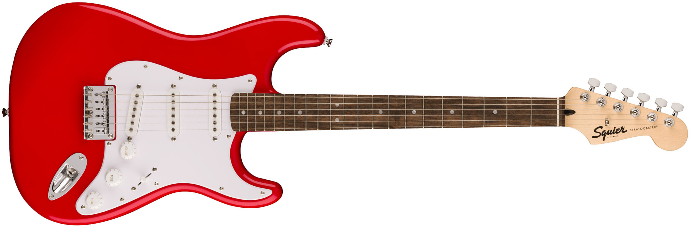 Squier Strat Sonic Hardtail 3s Ht Lau - Torino Red - Elektrische gitaar in Str-vorm - Main picture