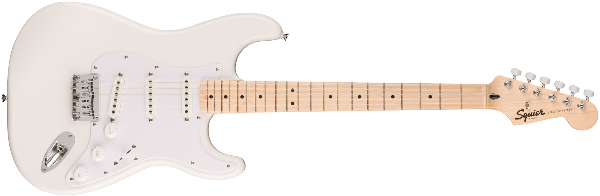 Squier Strat Sonic Hardtail 3s Ht Mn - Arctic White - Elektrische gitaar in Str-vorm - Main picture