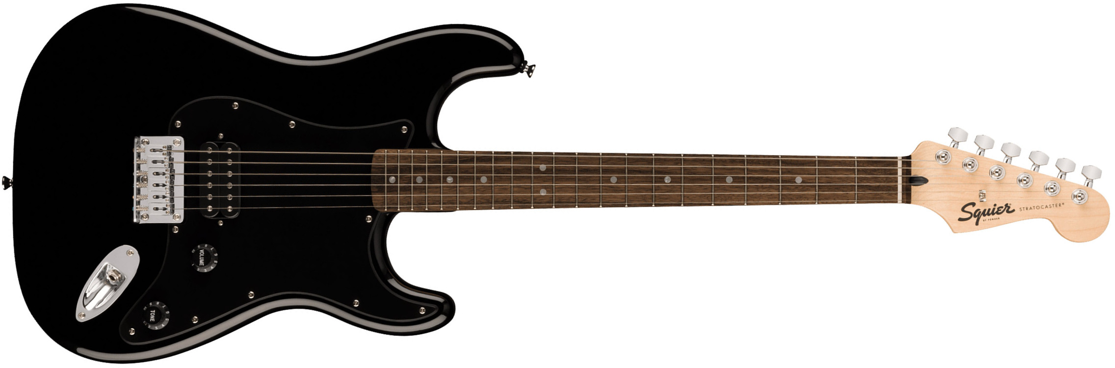 Squier Strat Sonic Hardtail H Ht Lau - Black - Elektrische gitaar in Str-vorm - Main picture