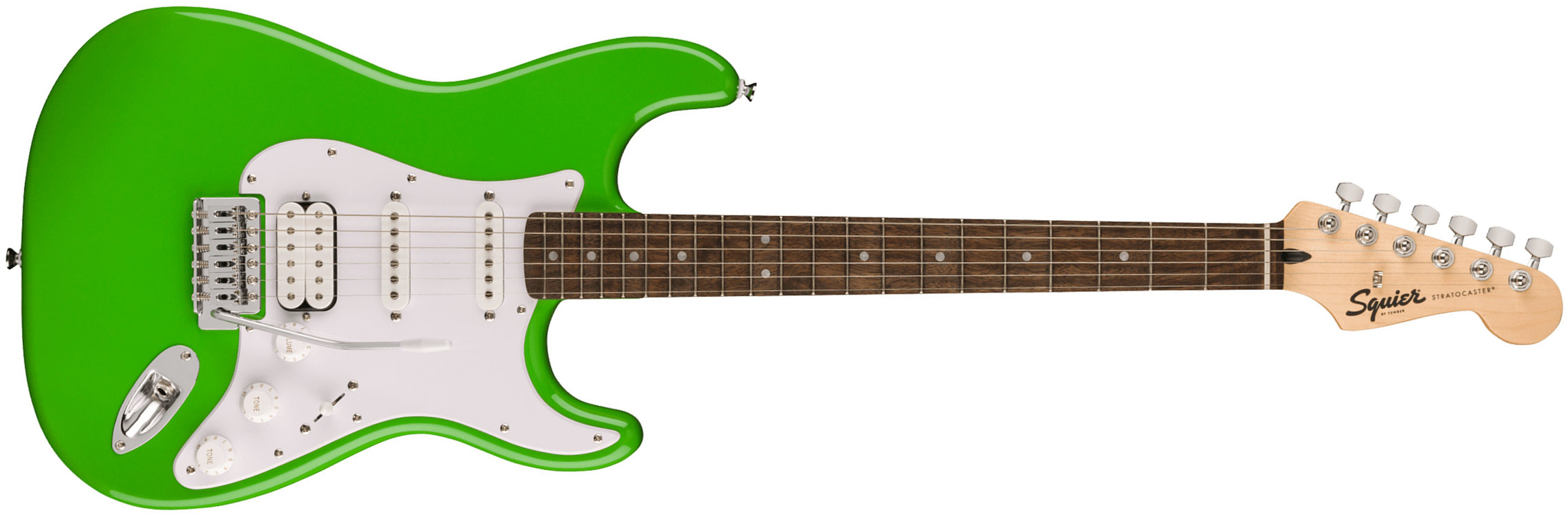 Squier Strat Sonic Hss Trem Lau - Lime Green - Elektrische gitaar in Str-vorm - Main picture