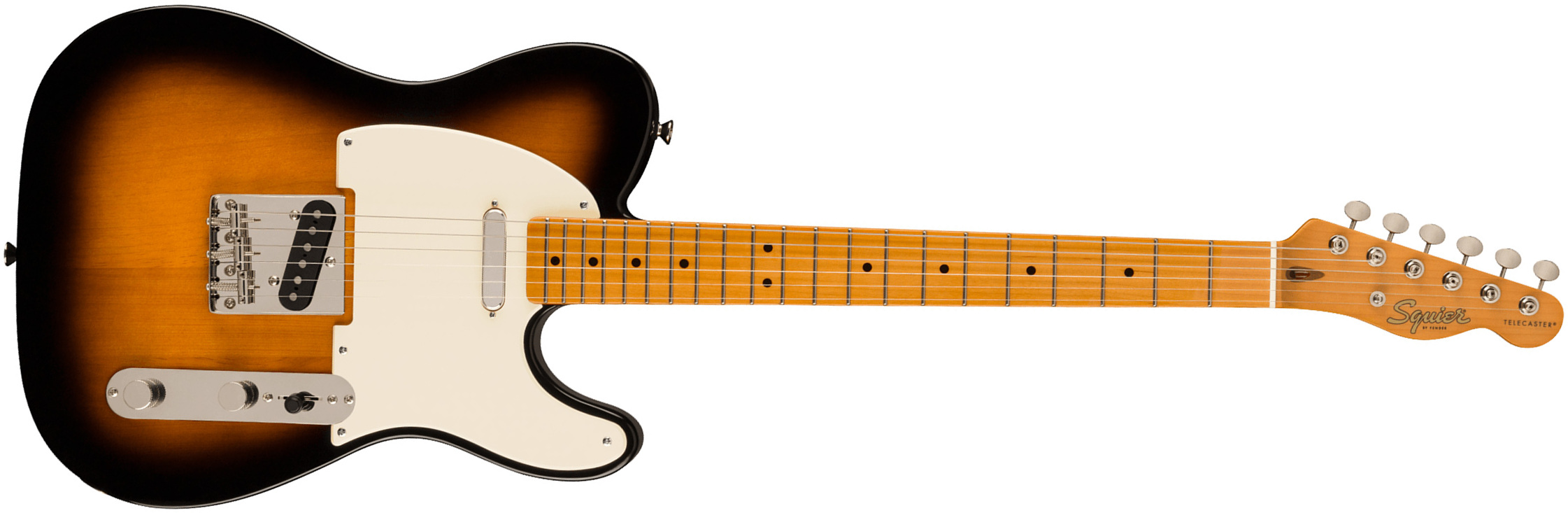 Squier Tele '50s Parchment Pickguard Classic Vibe Fsr 2s Ht Mn - 2-color Sunburst - Televorm elektrische gitaar - Main picture