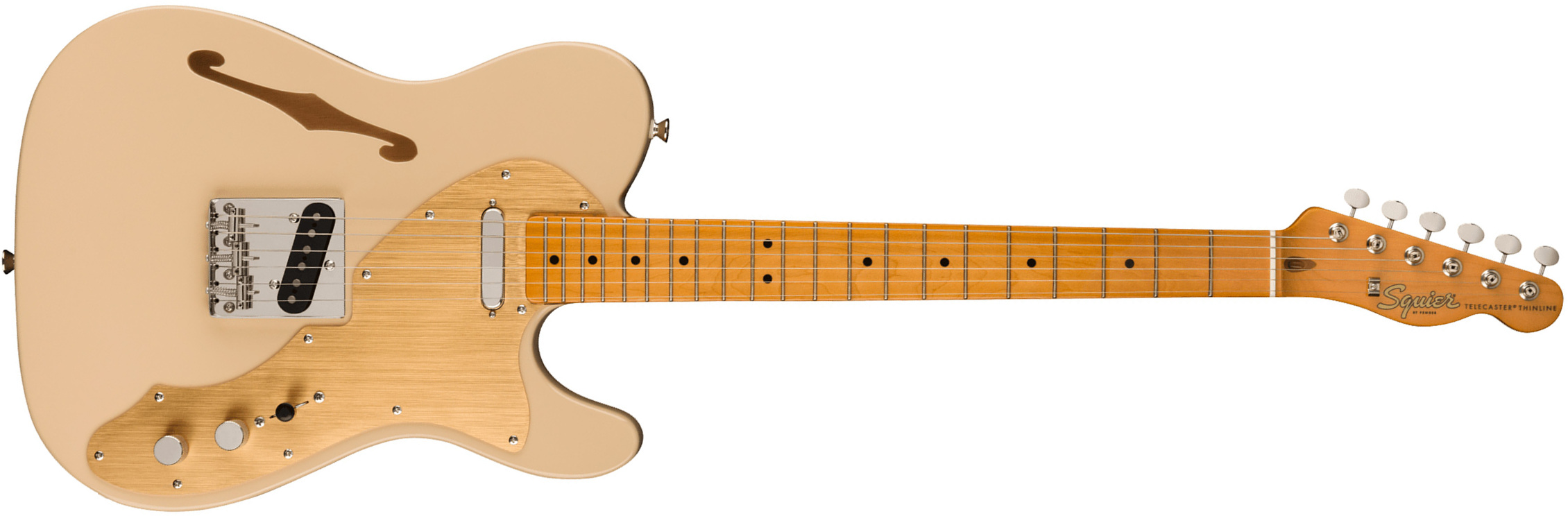 Squier Tele '60s Thinline Gold Anodized Pickguard Classic Vibe Fsr 2s Ht Mn - Desert Sand - Televorm elektrische gitaar - Main picture