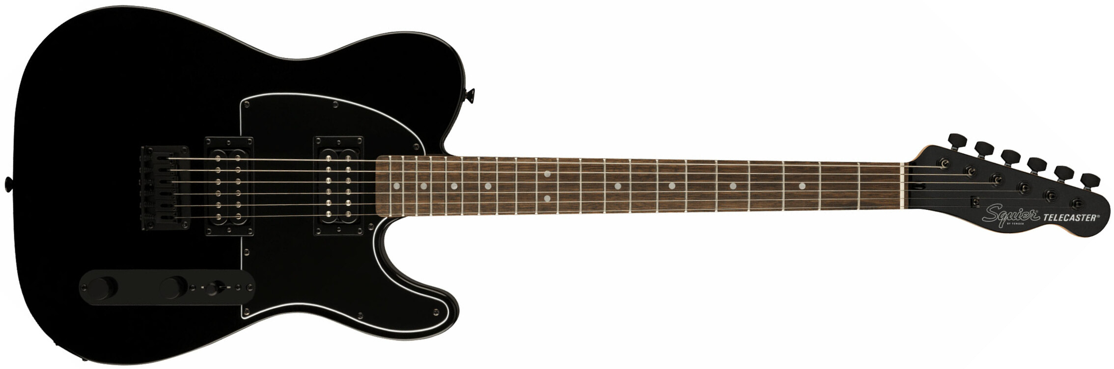 Squier Tele Affinity Hh Fsr 2h Ht Lau - Metallic Black - Televorm elektrische gitaar - Main picture