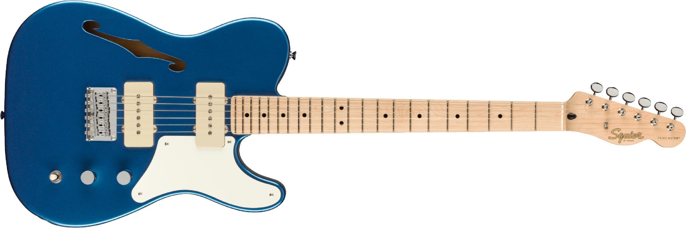 Squier Tele Cabronita Thinline Paranormal Ss Ht Mn - Lake Placid Blue - Televorm elektrische gitaar - Main picture