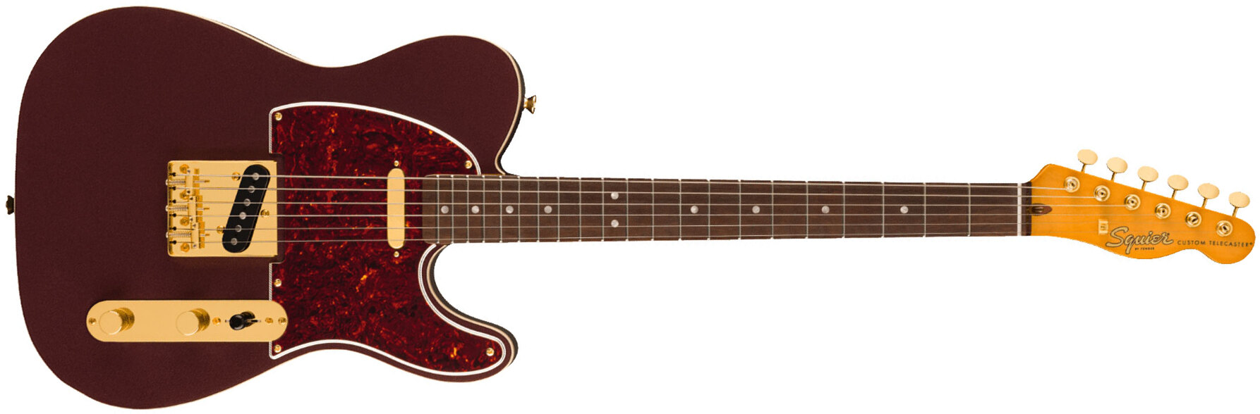 Squier Tele Custom 60s Classic Vibe Fsr Ltd 2s Ht Lau - Oxblood - Televorm elektrische gitaar - Main picture