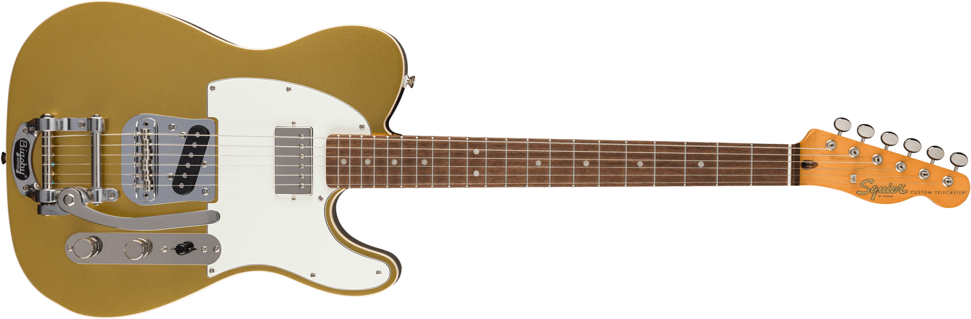 Squier Tele Custom Bigsby Classic Vibe Sh Trem Lau - Aztec Gold - Televorm elektrische gitaar - Main picture