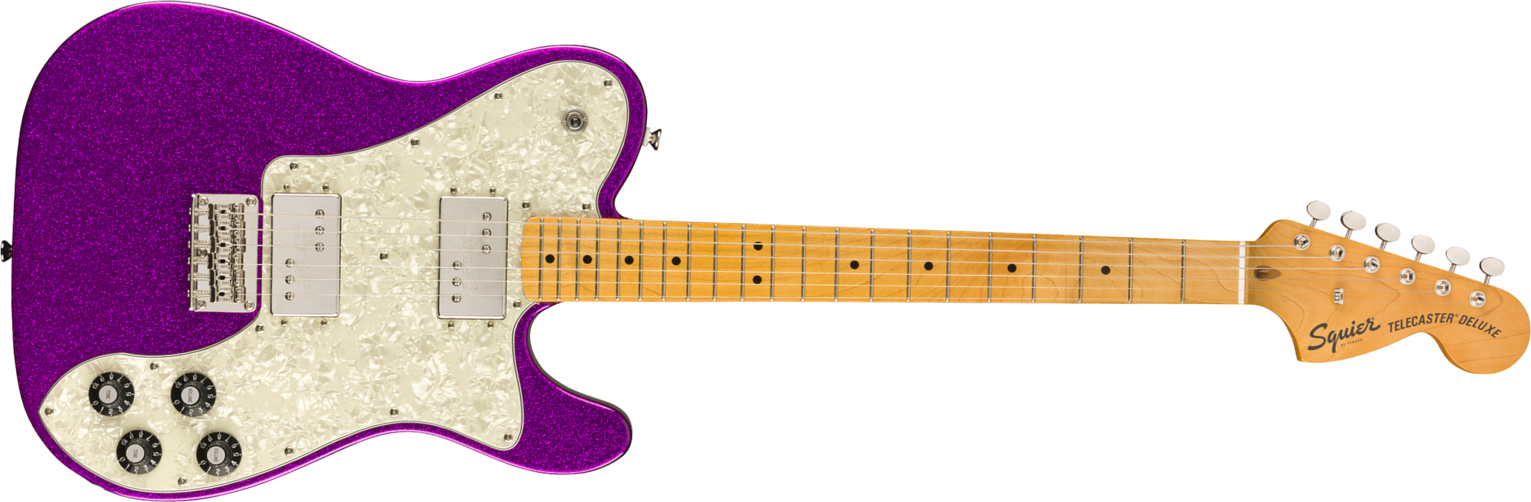 Squier Tele Deluxe Classic Vibe 70 Fsr Ltd 2020 Hh Htmn - Purple Sparkle - Televorm elektrische gitaar - Main picture