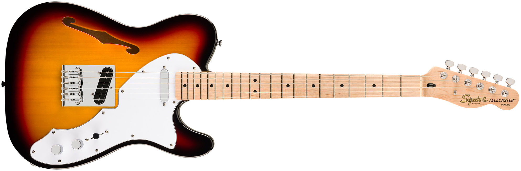 Squier Tele Thinline Affinity 2s Ht Mn - 3-color Sunburst - Semi hollow elektriche gitaar - Main picture