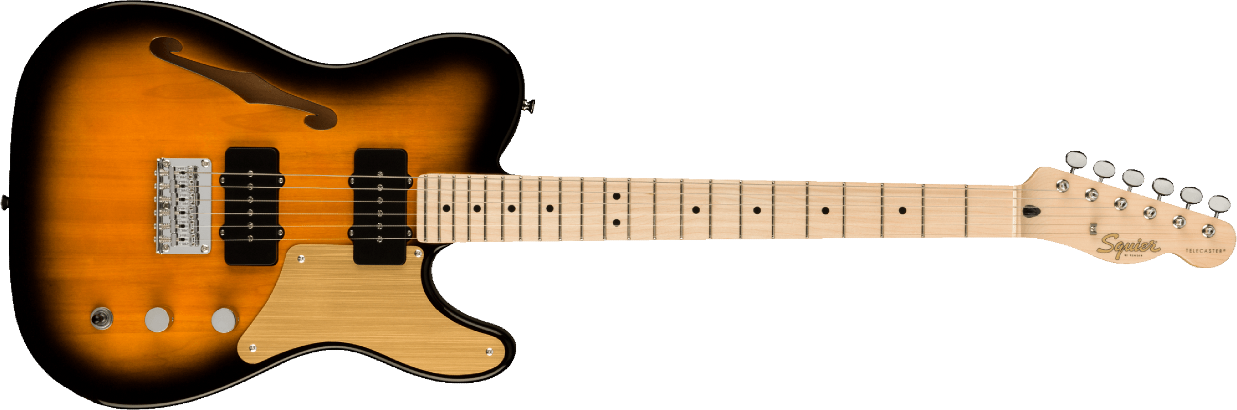 Squier Tele Thinline Cabronita Paranormal Ss Ht Mn - 2 Tone Sunburst - Televorm elektrische gitaar - Main picture