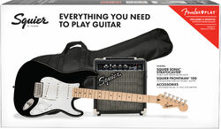 Elektrische gitaar set Squier Sonic Stratocaster Pack - Black