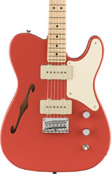 Semi hollow elektriche gitaar Squier Paranormal Cabronita Telecaster Thinline - Fiesta red