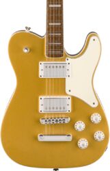 Retro-rock elektrische gitaar Squier Paranormal Troublemaker Telecaster Deluxe Ltd - Aztec gold matching headstock