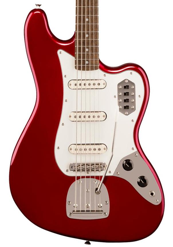 Solid body elektrische bas Squier Classic Vibe Bass VI Ltd - Candy Apple Red w/ Matching Headstock