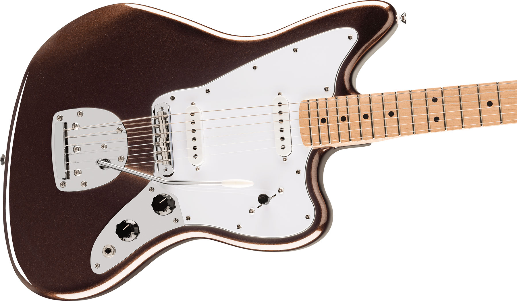 Squier Jaguar Affinity 2s Trem Lau - Mystic Metallic Brown - Retro-rock elektrische gitaar - Variation 2