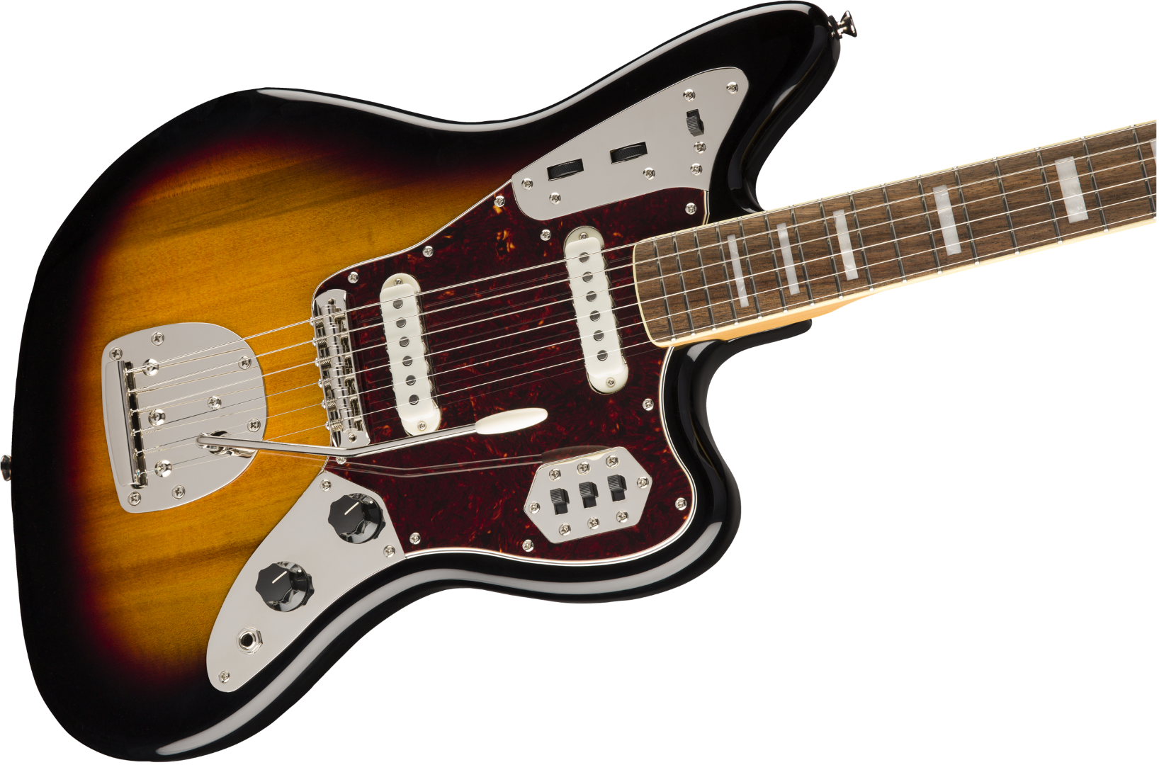 Squier Jaguar Classic Vibe 70s 2019 Lau - 3-color Sunburst - Retro-rock elektrische gitaar - Variation 2