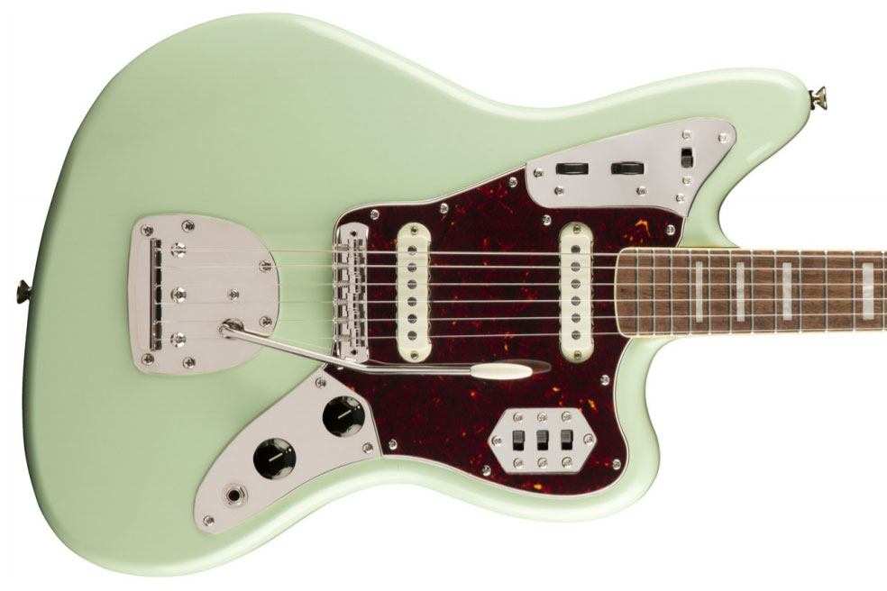 Squier Jaguar Classic Vibe 70s 2019 Lau - Surf Green - Retro-rock elektrische gitaar - Variation 1