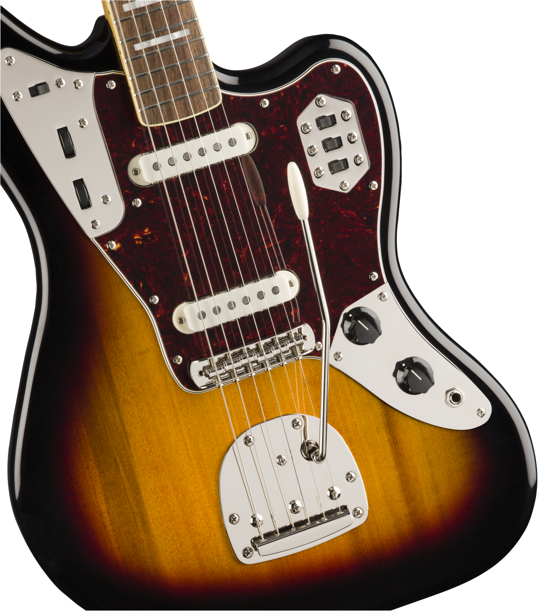 Squier Jaguar Classic Vibe 70s 2019 Lau - 3-color Sunburst - Retro-rock elektrische gitaar - Variation 3